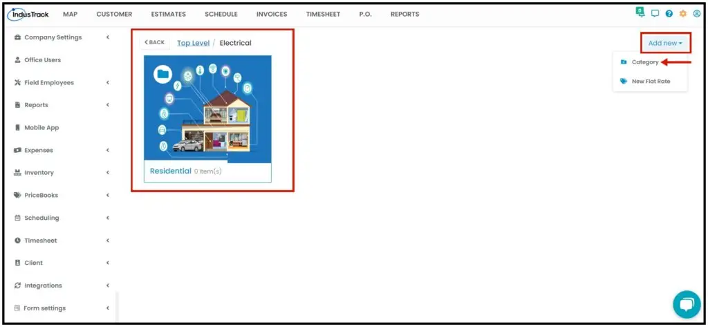 Add New > Category inside a main category