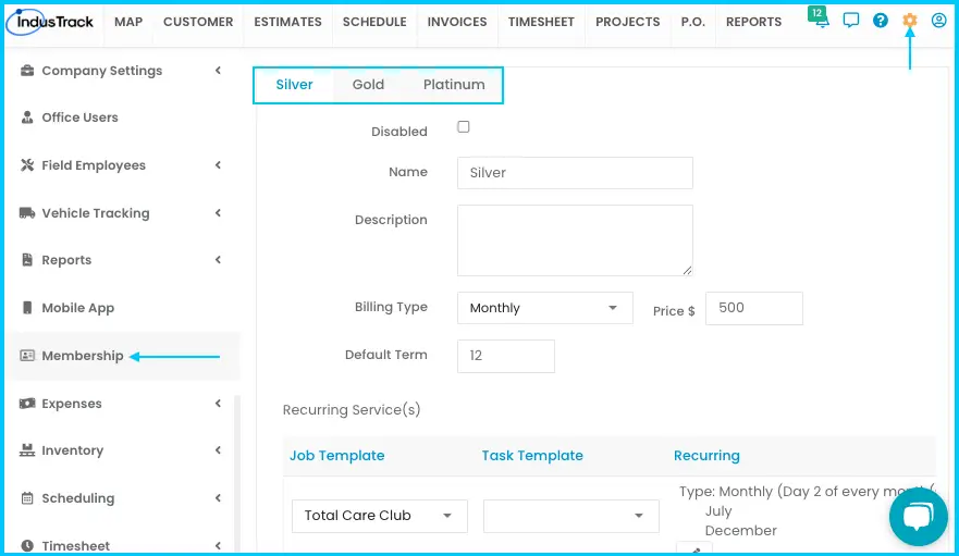 The Disabled checkbox on a membership plan