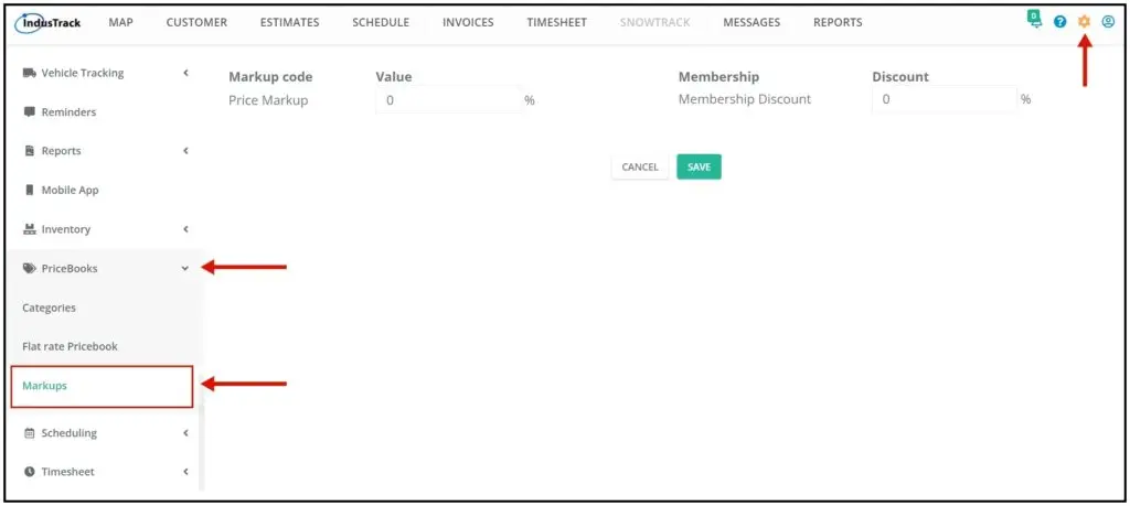 The Markups and Membership Discount page
