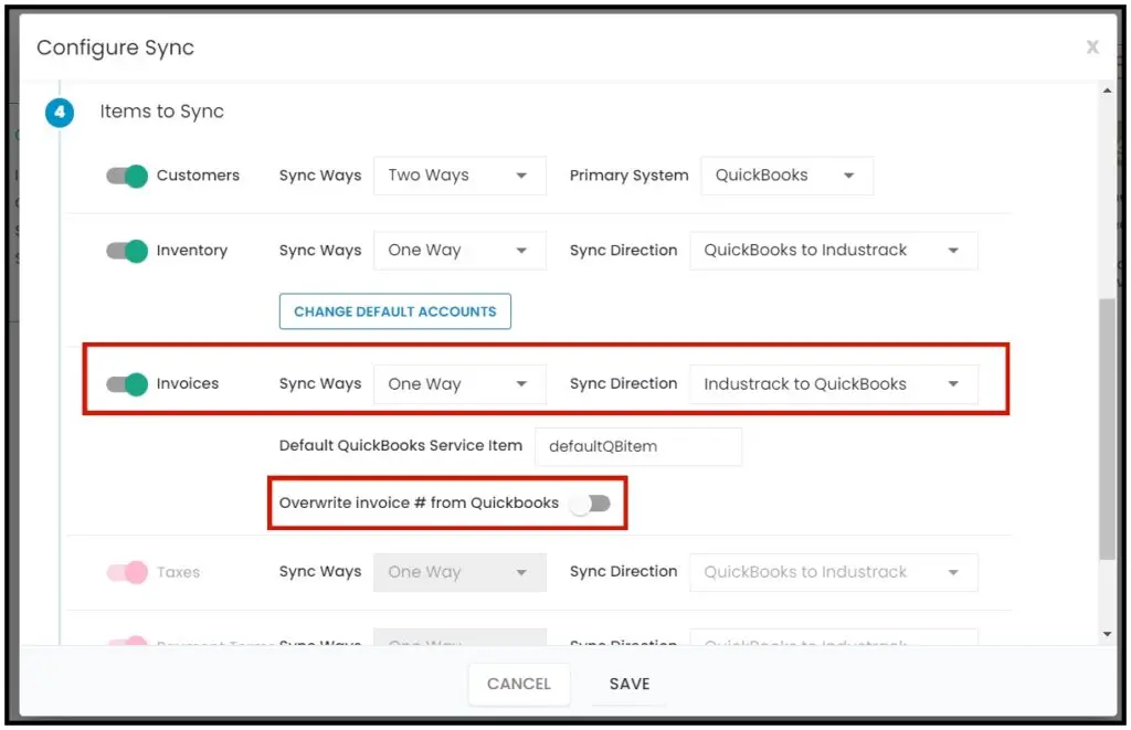 Invoice sync and the Overwrite invoice # from Quickbooks setting