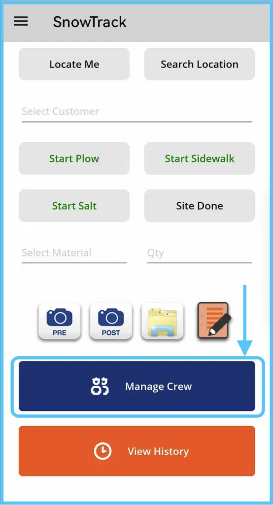 The Manage Crew button